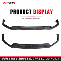 ZESON Lame de pare-chocs avant en fibre de carbone véritable style CC pour BMW Série 5 G30 530i 540i M550i Pré-LCI 2017-2020