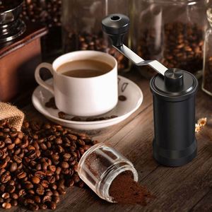 เครื่องบดกาแฟแบบปรับได้สำหรับใช้ในบ้าน แกนเซรามิก บดด้วยมือ พร้อมขวดแก้ว - Product Image 5