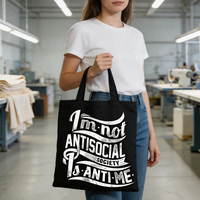 Sac fourre-tout en toile de coton à motif de dessin animé CHEERS pour femmes avec logo personnalisé, couleur personnalisée et impression numérique - Utilisation promotionnelle