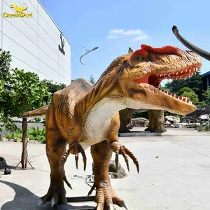 Parque temático animatronic dinossauro parque diversões tamanho vida dinossauro estátuas