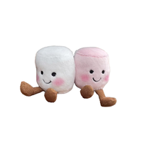 Porte-clés en peluche Shengye mignon en forme de guimauve, pendentif de dessin animé doux, poupée en peluche, porte-clés de voiture, pendentif de sac à dos pour filles, cadeau