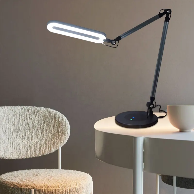 High Lumen Smart led desk table lamp phone wireless charging table lamp for office