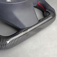 Volant de direction en fibre de carbone véritable avec affichage LED de la vitesse et du régime moteur pour Tesla Model S X 2021 2022 Plaid 3 Runner Sport
