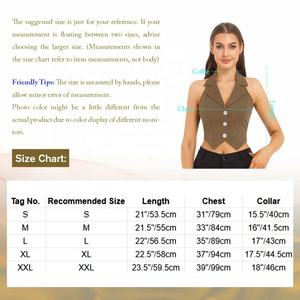 Vente en gros Costume de créateur Sans manches Grande taille Gilets et haut pour femmes Gilet pour femmes - Product Image 6