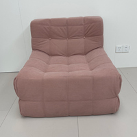 Canapé inclinable modulaire en tissu de luxe, design moderne, orange, rembourrage en éponge haute densité, meubles de salon
