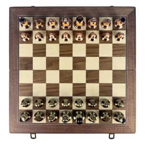 تصميم جديد لعام 2026: مجموعة شطرنج خشبية فاخرة قابلة للطي مقاس 17 بوصة، صديقة للبيئة ومتينة ومصنوعة يدويًا من خشب الجوز/الأبيض - Product Image 5