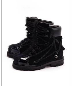 Preventa de las Nuevas Botas Mohawk Mardi con Cordones Estilo Crazy Lace-up. Zapatos de Plataforma de Piel Sintética de Caña Alta, Diseño Original de Moda para Invierno - Product Image 2