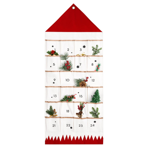 Calendrier de l'Avent en Coton 60x120cm pour Décoration de Fête de Noël, DIY avec Pochettes, Vente en Gros, Direct Usine, Écologique, Cadeau de Noël - Product Image 4