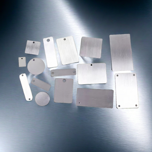 사용자 정의 명찰 집 번호 조각 수제 1mm 스테인레스 금속 표시 기계 장비 식별 빈 금속 - Product Image 1