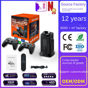 ZOKU ポータブルプロジェクター HCS350PRO+ 有線デュアルコントローラー HD 4K 450ANSI <span class=keywords><strong>TV</strong></span>ゲームコンソール マルチプレイヤー対応 ブラック 1GBメモリ - Product Image 2