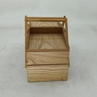 Boîte à couture extensible-Boîte en bois pour couturière pour le stockage des bobines de fil-Boîte de rangement pour kit de couture avec poignée-Panier à coudre en bois
