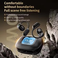 OWS LX-80 Écouteurs à écran tactile LED couleur pleine, écouteurs sportifs à conduction aérienne avec ANC+ENC