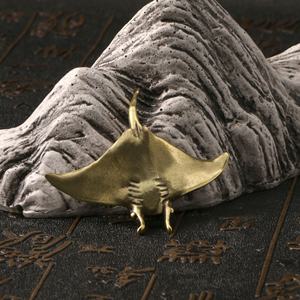 शिल्प नकली शैतान मछली समुद्री मूर्ति मछली पकड़ने तांबे कास्टिंग सजावट - Product Image 2