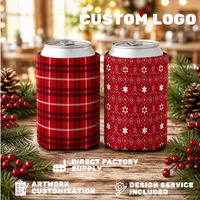 Porte-canettes isotherme pliable personnalisé en néoprène vierge pour sublimation, idéal pour les fêtes, mariages et cadeaux promotionnels