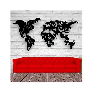 Décor mural personnalisé, carte du monde, panneau en métal, art - Product Image 1