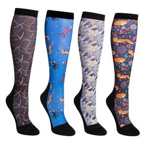 थोक उच्च गुणवत्ता वाली महिला बच्चे कस्टम सबलिमिनेशन प्रिंटिंग घुड़सवारी मोजे - Product Image 1