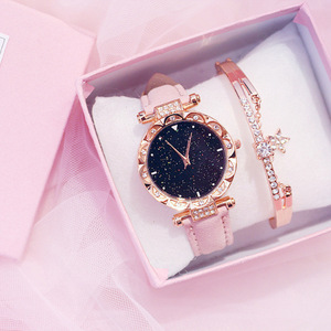 Fenyi Wholesale Girls Women Leather Modern Fashion Ins Casual Business <b>Gift</b> Bracelet Quartz Watch Set Ladies - Product Image 1