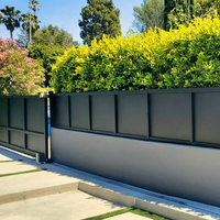 Porte coulissante motorisée à télécommande, mur périphérique, porte de garage en aluminium