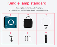 Lampe annulaire LED à écran tactile CPYP HQ-21S de 21 pouces, lumière d'appoint à intensité réglable avec télécommande pour vidéo YouTube et maquillage