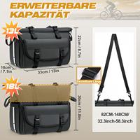 Sacoche de vélo portable Oxford Sport 3 en 1, extensible 18L, avec housse de pluie et design réfléchissant