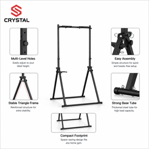 Barre de traction autoportante réglable en acier inoxydable avec station de dips pour usage domestique, entraînement de base à la maison, vente en gros - Product Image 4