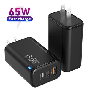 Nueva tendencia GaN 65W PD Cargador de pared 3 puertos Tablet Laptop Cargador para iPhone <span class=keywords><strong>Samsung</strong></span> Teléfono móvil - Product Image 1
