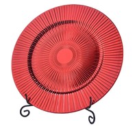 Hochwertige 13-Zoll Bunte Einweg-Tischsets mit Anpassbarem Muster aus Kunststoff, Luxuriös, Elegant, Umweltfreundlich, Dekorative Platzteller für