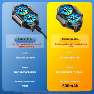Refroidisseur de téléphone portable à double ventilateur Chargement sans fil Refroidissement à air flexible pour les jeux Smartphones Accessoires de téléphone portable <span class=keywords><strong>Radiateur</strong></span> - Product Image 6