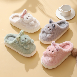 Nuevas Pantuflas Cómodas para Interiores y Exteriores, de Verano e Invierno, Antideslizantes, de Alta Calidad, con Punta Cerrada, Forro de Felpa y Algodón - Product Image 1