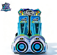 Machine d'arcade de course automobile pour enfants à monnayeur, 2 joueurs, simulateur de conduite, jeu vidéo pour parc d'attractions intérieur