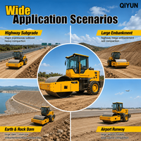 Rouleau compresseur vibrant QIYUN 8T à tambour unique pour la construction routière, le compactage d'asphalte et de béton