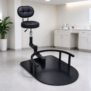 Adjustable Height Hair Stylist <b>Stool</b> Cast Iron Base Barber Assistant Chair <b>Salon</b> Helper Seat for Hairdressing Beauty <b>Salon</b> - Product Image 5