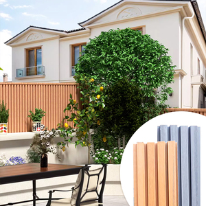 Hiện đại WPC Panel tường ngoài trời Vườn bên ngoài không thấm nước rãnh Composite Ốp chải kỹ thuật thiết kế đồ họa văn phòng dễ dàng - Product Image 3