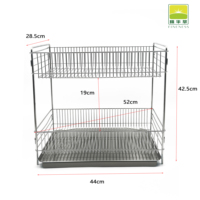 Système de rangement moderne pour ustensiles à double niveau Organisateur de vaisselle et de bol