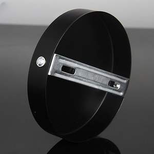 Mái che trần tròn hiện đại đơn giản màu đen trắng, bề mặt đen mờ, dễ lắp đặt - Product Image 4