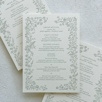 Cartes d'invitation de mariage personnalisées en papier coton, style Old Money, avec motif colonnade, gaufrage et débossage, encre blanche, pour faire-part de mariage
