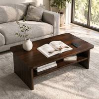 Table basse moderne et durable pour baies vitrées, table à thé minimaliste sur pied pour chambre à coucher