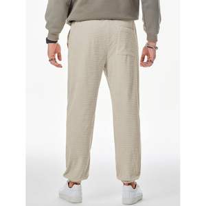 JMIERR Pantalones Casuales para Hombre 100% Algodón Waffle Texturizado Cordón Joggers con Estiramiento Cintura Elástica Cremallera Decoraciones Tamaño 6XL - Product Image 3
