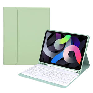 Clavier Bluetooth rond pour tablette avec housse en cuir pour iPad 10.9 Samsung iPad Huawei Lenovo Tablette Huawei 2021 Matepad - Product Image 1