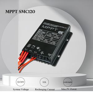 Su geçirmez IP67 MPPT güneş şarj regülatörü 12V 24V <span class=keywords><strong>12A</strong></span> PV regülatörü için güneş sokak işık kontrolörü SMC120 parlak - Product Image 4