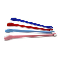 Brosse à dents double face personnalisée pour animaux de compagnie, 6 couleurs, poils doux, pour chiens et chats, soin buccal et nettoyage des dents