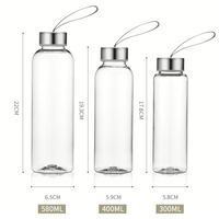 Bouteilles en verre personnalisées de 700 ml, tasses à café portables, bouteille d'eau transparente, cadeau promotionnel