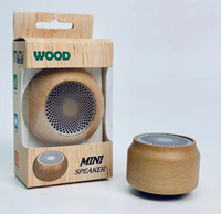 Haut-parleur rétro en bois VT - Système audio portable en bois massif - Cadeau créatif audio - Mini caisson de basses