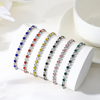 Bracelet en zircon pour femmes, vente en gros |   Bijoux minimalistes en perles de cristal pour le bureau/le travail |   Accessoire cadeau haut de gamme
