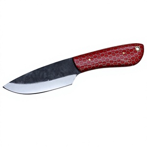 Hanmade Handcrafted Hunting Knives Partially Serrated Edge Honeycomb Resin Handle Carbon Steel Blade Lightweight Outdoor Camping - Product Image 3