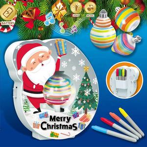 Kit lukisan telur Natal, mesin pewarna telur berputar anak-anak seni kerajinan menggambar ornamen telur mainan dekorasi dengan Lampu & musik - Product Image 3