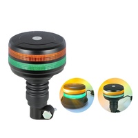 Neues Design Doppelschichtige LED-Rundumleuchte DC12/24V Gelb-Grün Stroboskop-Warnleuchte DIN-Montage Baumaschinen Landwirtschaftliche Maschinenteile