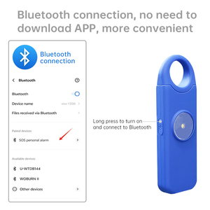 Alarmes de sécurité personnelles |   Sirène puissante 130 dB, appel SOS/SMS, localisation GPS |   Batterie rechargeable 200mAh Modèle 253SOS |   Déplacements quotidiens - Product Image 5