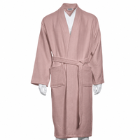 Peignoir gaufré confortable pour hôtel et spa, col kimono, épais, longueur mi-mollet, pour homme, service ODM, disponible en boutique de cadeaux