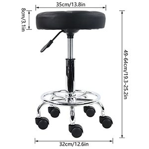 Chaise de laboratoire de style simple et moderne, base en métal, roulettes et siège rembourré, utilisée pour le laboratoire, la salle de sciences, la bibliothèque, la salle de réunion - Product Image 1